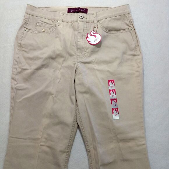 gloria vanderbilt jeans 14 Giselle Stretch Tan New - Picture 2 of 12